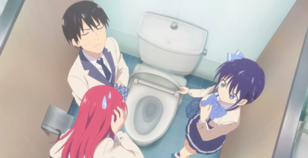 A bathroom is no place to eat! Unless you're Nagisa...