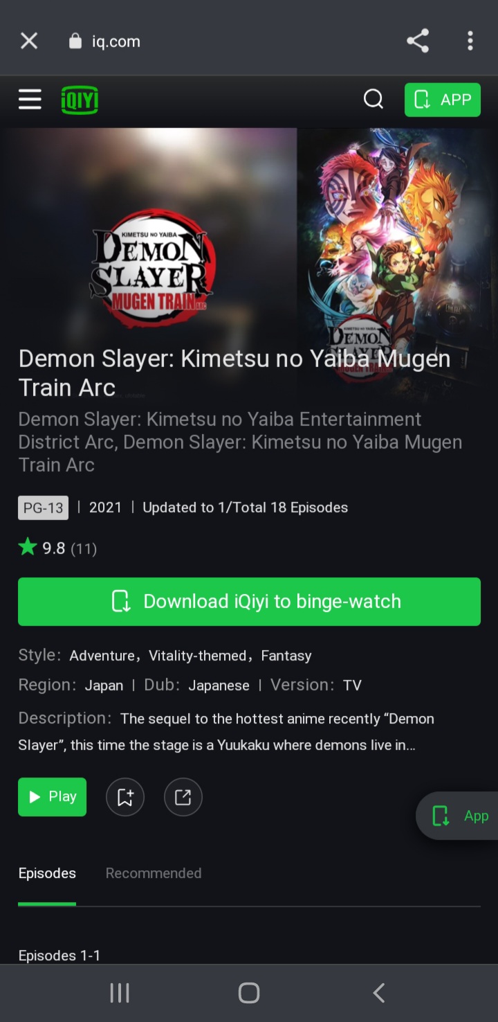 No iqiyi yaiba kimetsu Sinopsis Demon