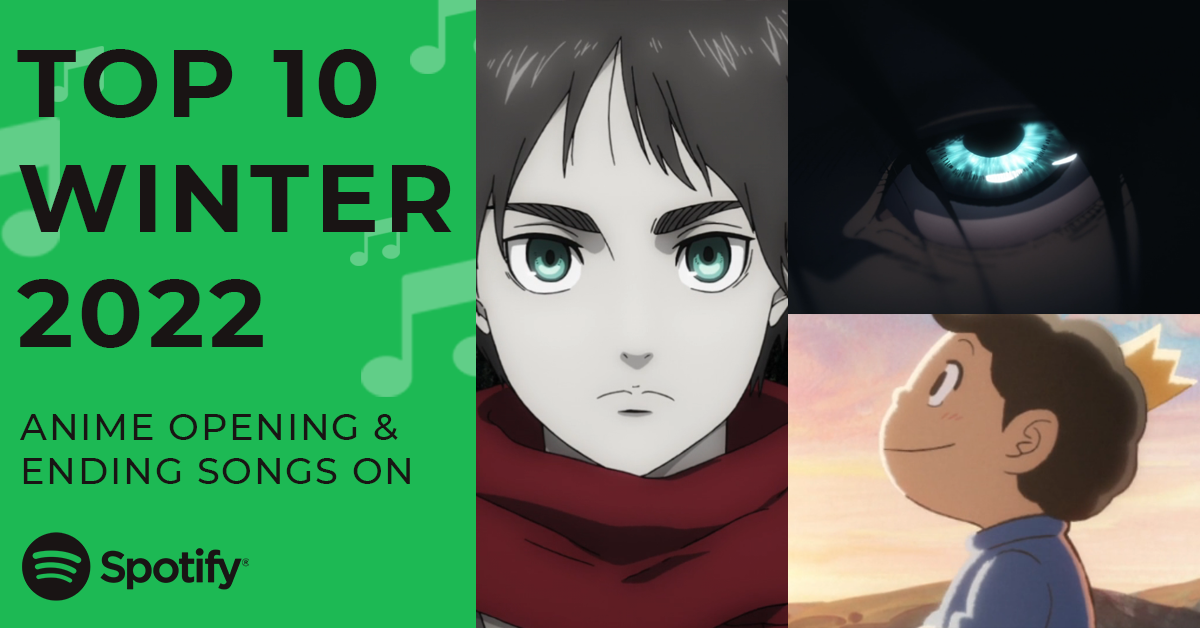 Winter 2022 Top Anime Openings/Endings on Spotify