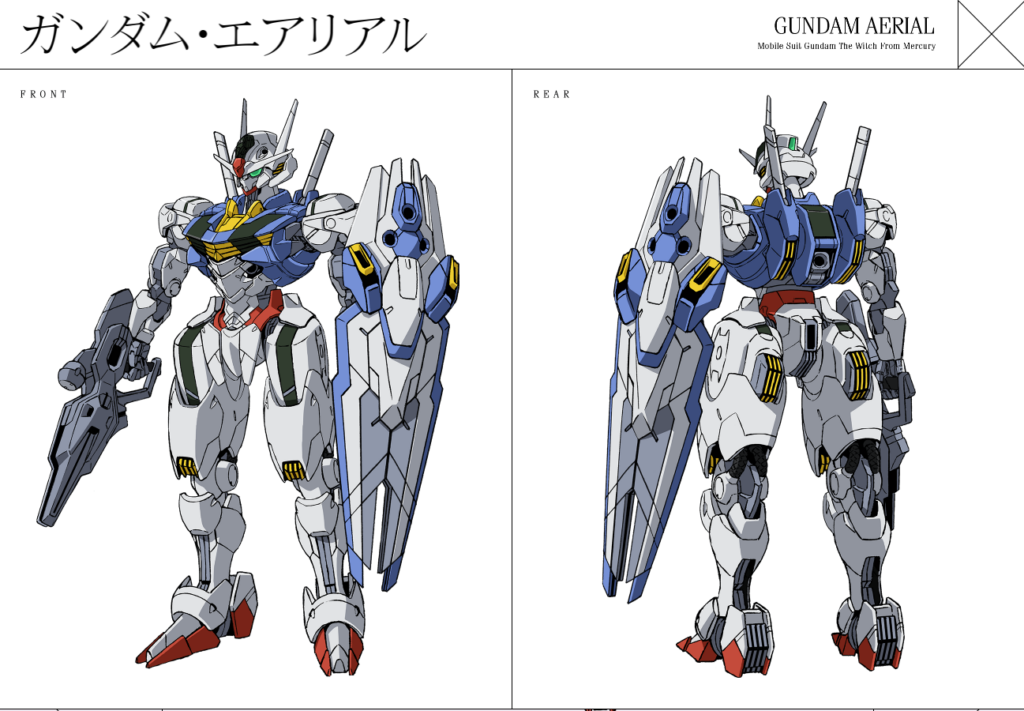 Gundam Aerial Designs from Gundam Witch From Mercury