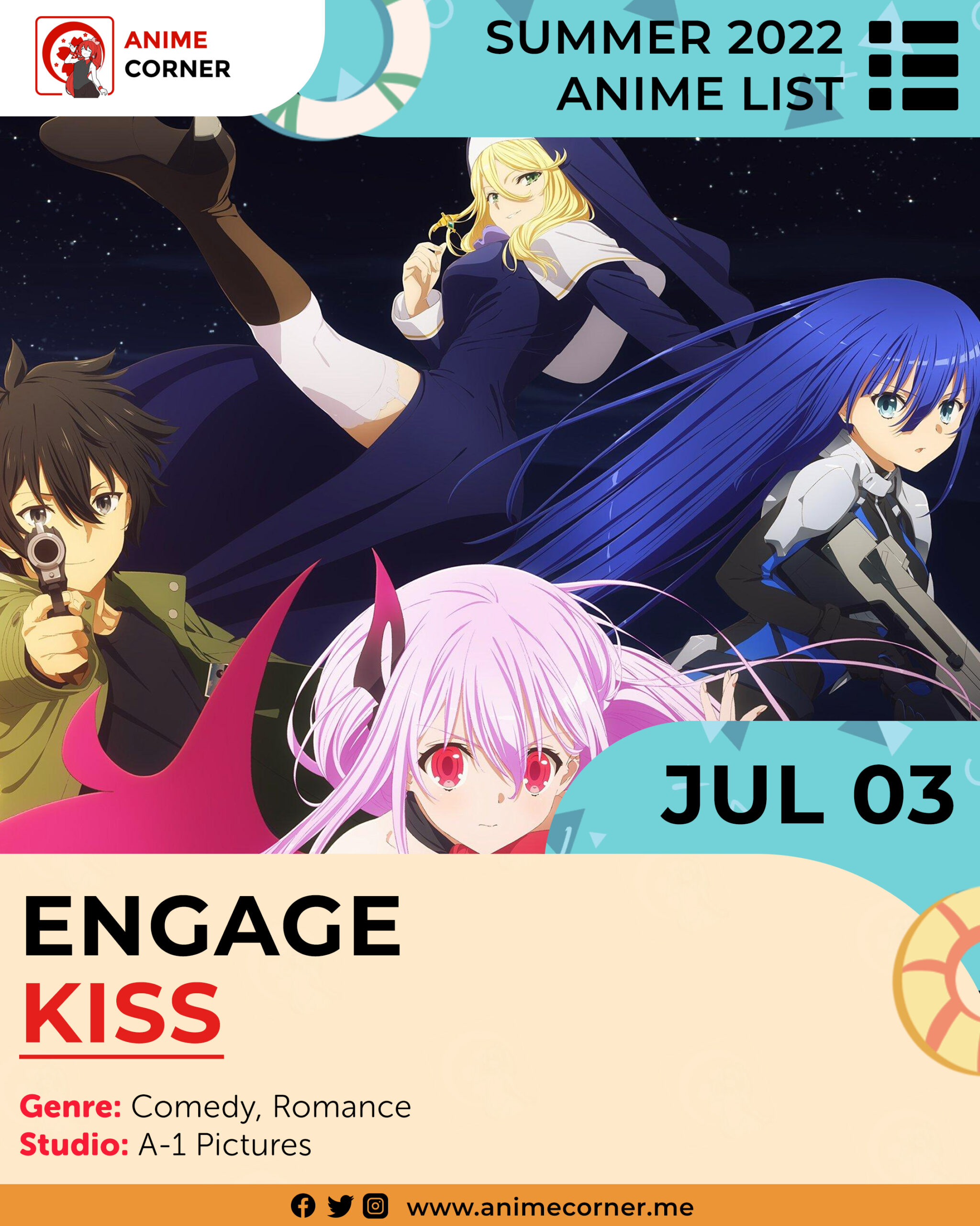 Summer 2022 Anticipated Anime - Engage Kiss