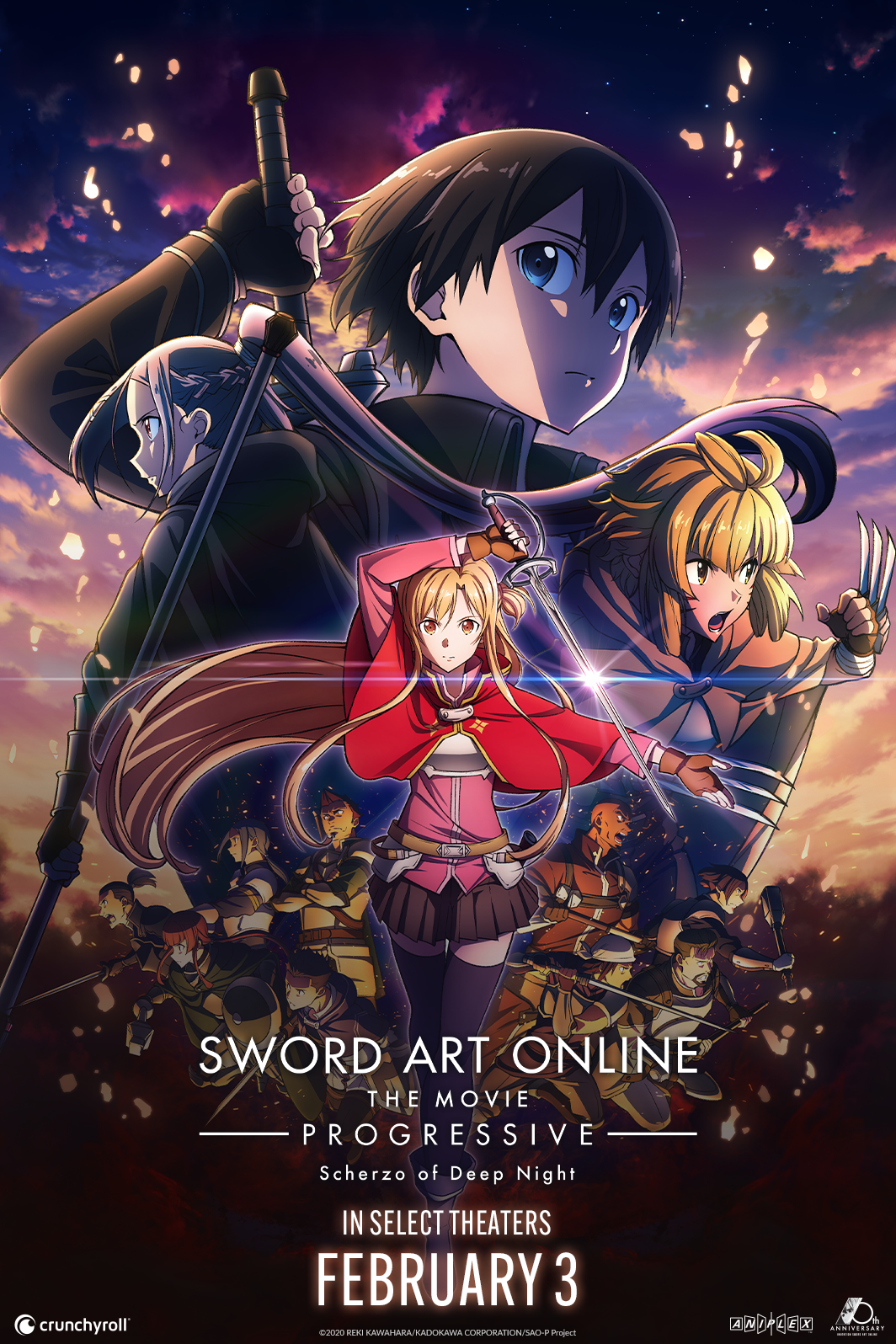 Sword Art Online Progressive Scherzo of Deep Night English Dubbed trailer North American release February 3