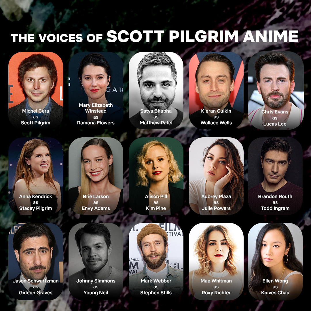 scott pilgrim anime voice cast 2010 movie