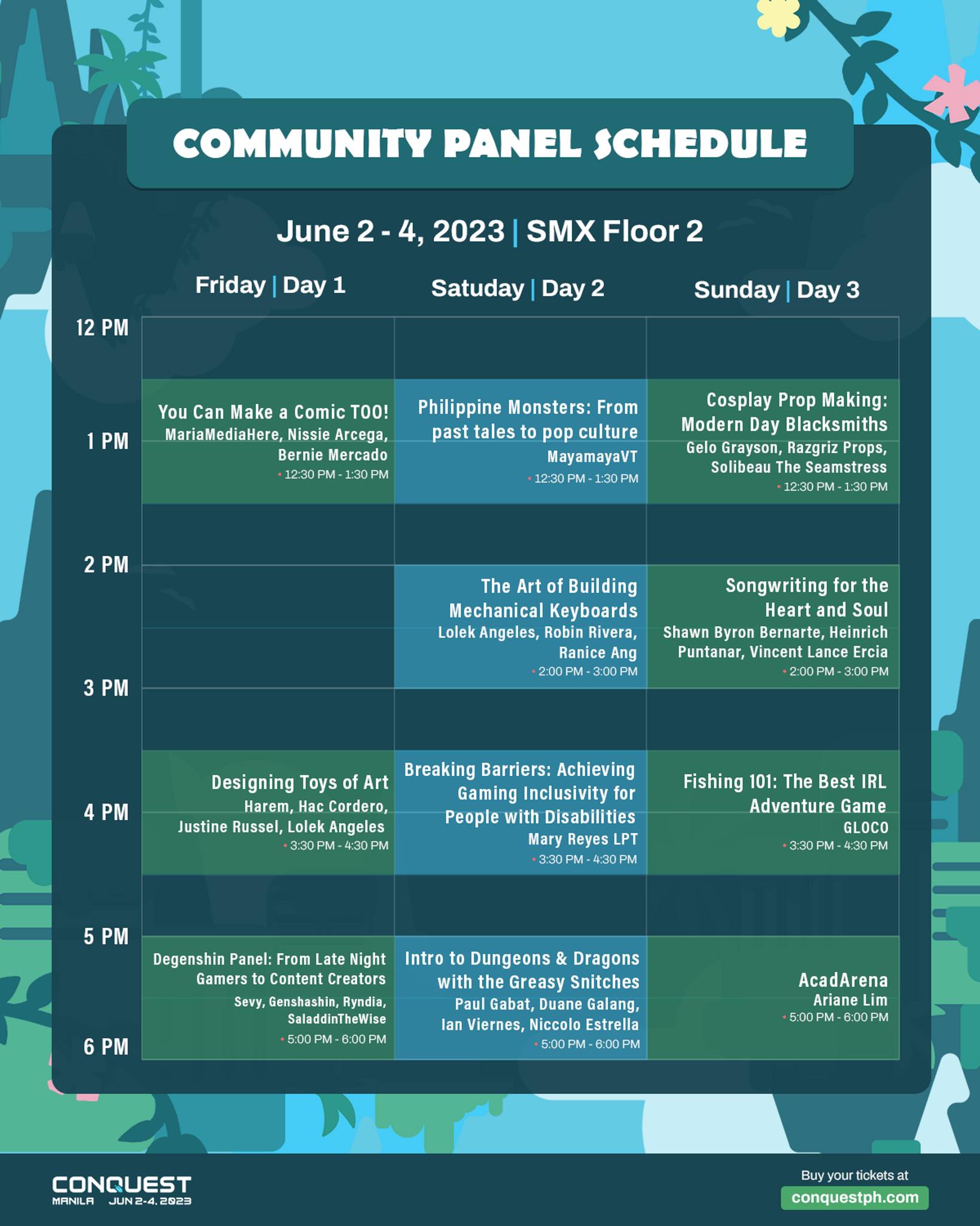 Conquest Festival 2023 Guide comunity panel